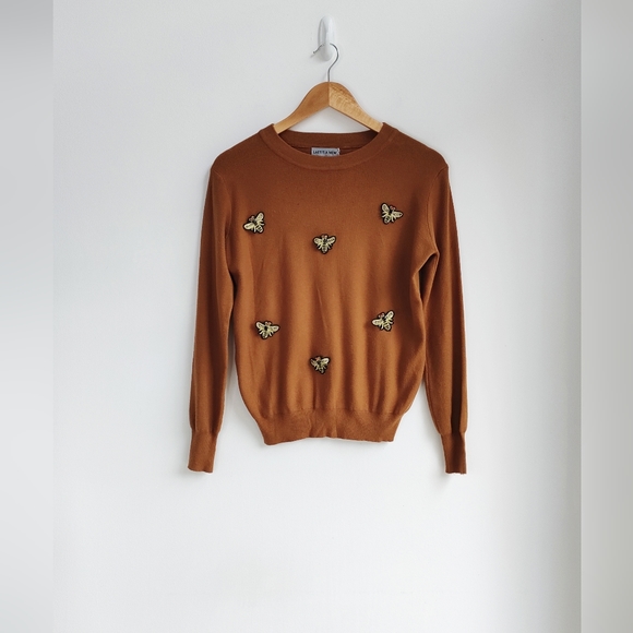 Laetitia Mem Tan Brown Long Sleeve Fine Knit Jumper Size 12 - Picture 6 of 7